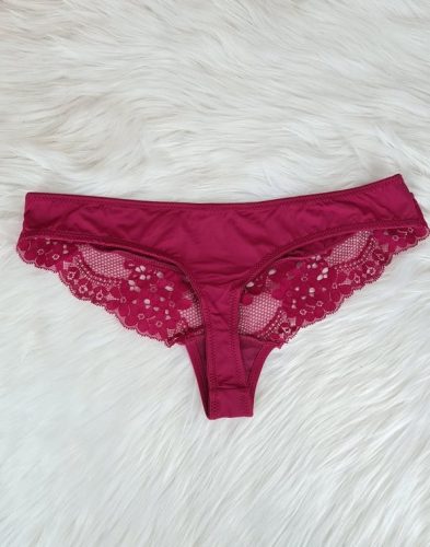 Bordó színű csipkés tanga, S-XL-ig