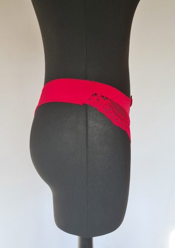 Bordó színű csipkés tanga, S-XL-ig