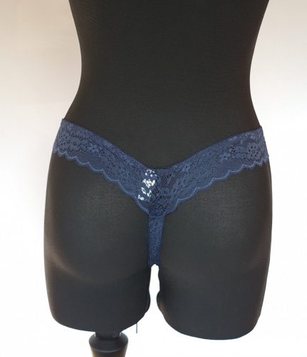 Kék színű csipkés tanga, S-XL-ig