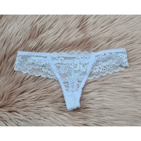 Fehér színű csipkés tanga, S-XL-ig