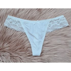 Egyszínű, fehér tanga, S-XL-ig