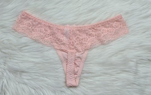 Rózsaszín csipkés tanga, S-XL-ig