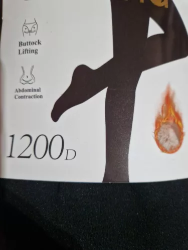 Polárbélelt 1200 DEN plus size harisnyanadrág, M-2XL-ig