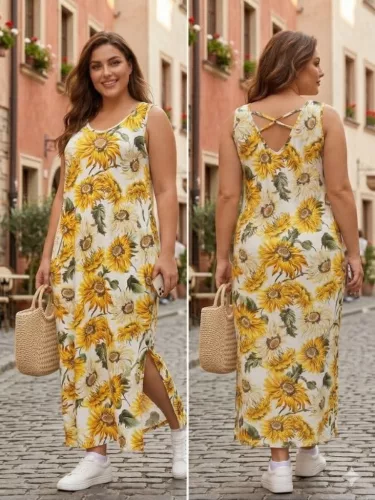 Mintás maxi ruha, 42-54-ig
