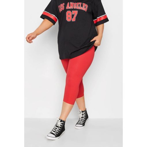 Piros alakformáló leggings, XL-6XL-ig