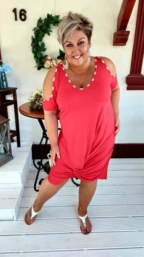 Nóri csavart aljú ruha, XL-4XL-ig