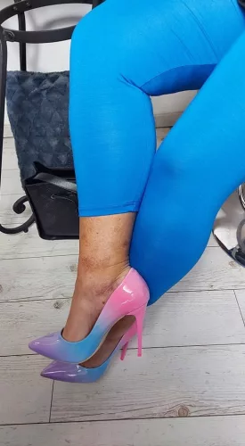 Royal blue alakformáló leggings, XL-6XL-ig