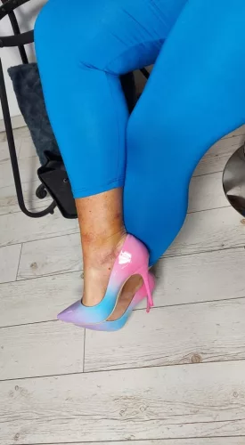 Royal blue alakformáló leggings, XL-6XL-ig