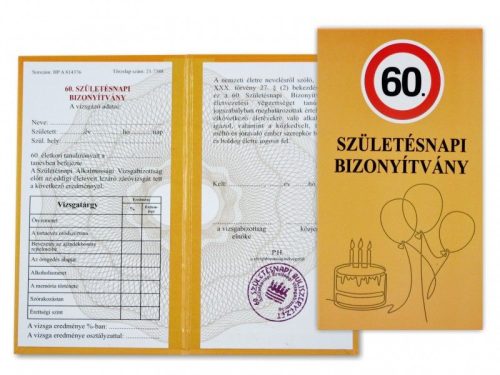 Születésnapi bizonyítvány, 60