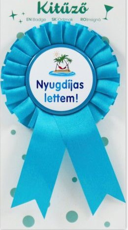 Nyugdíjas lettem kitűző