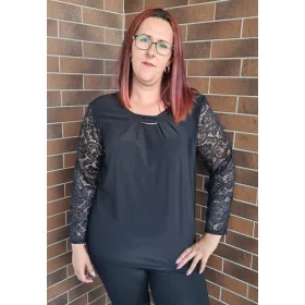 Fekete felső, L-3XL-ig
