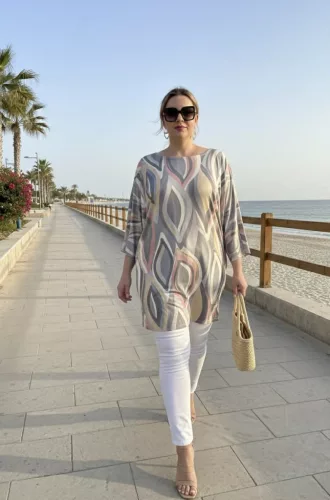 Manda tunika, L-2XL-ig