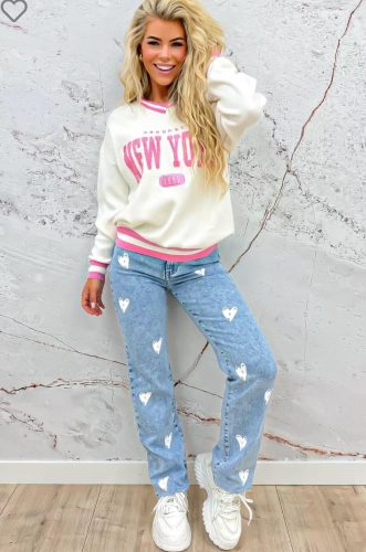 New York pulóver, S-3XL-ig