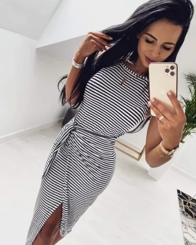 Csíkos ruha, S,M,L méret