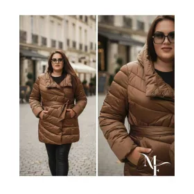 Lizi plus size kabát, 3XL-7XL-ig