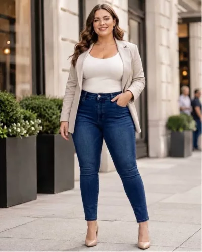 Abigél plus size farmernadrág, 30-42-ig