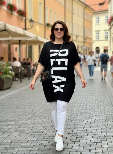 Relax tunika, L-4XL-ig
