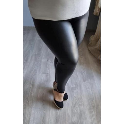 Bőrhatású bélelt leggings, S-6XL-ig