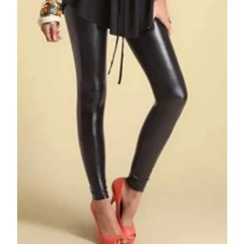 Bőrhatású bélelt leggings, S-6XL-ig