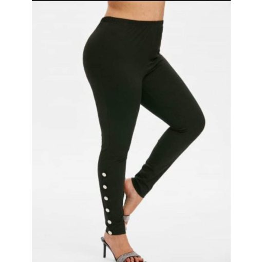 Gombos bélelt leggings, XL-6XL-ig