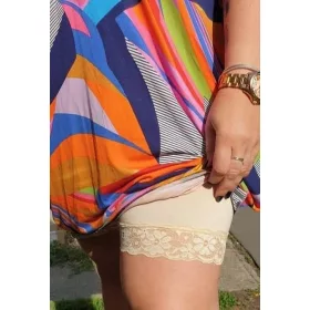 Csipkeszárú pamut combnadrág, L-6XL-ig