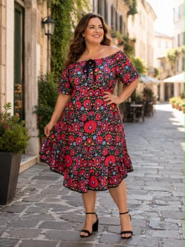 Matyó mintás ruha, XL-5XL-ig