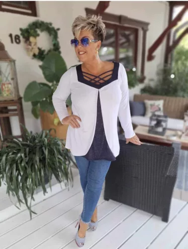 Amanda plus size farmernadrág, 29-36-ig