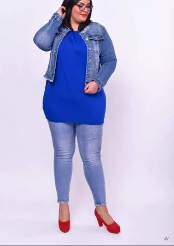 Amanda plus size farmernadrág, 29-36-ig