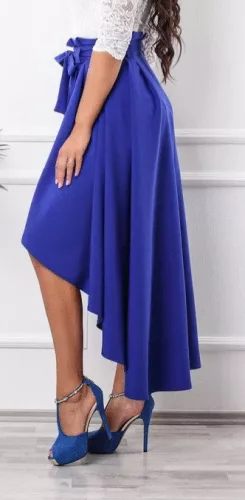 Hátul hosszított kötős derekú szoknya, S-XL-ig