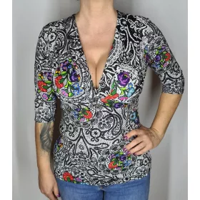 Matyó mintás felső, V-kivágással, S-XL-ig