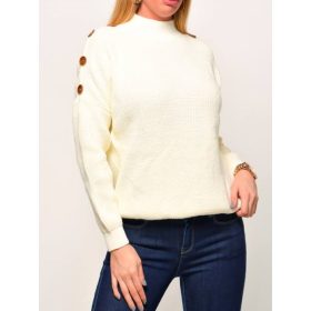 Kötött pulóver gombokkal