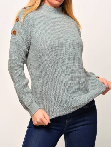 Kötött pulóver gombokkal