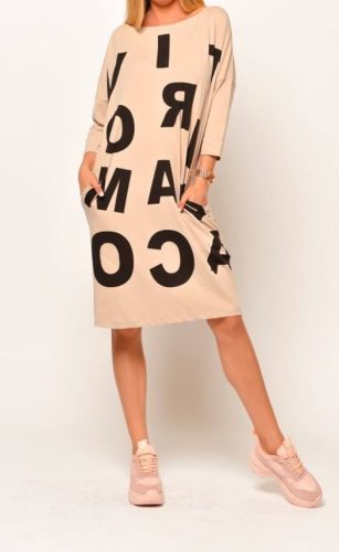 Nyomott mintás mini ruha