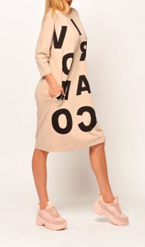 Nyomott mintás mini ruha